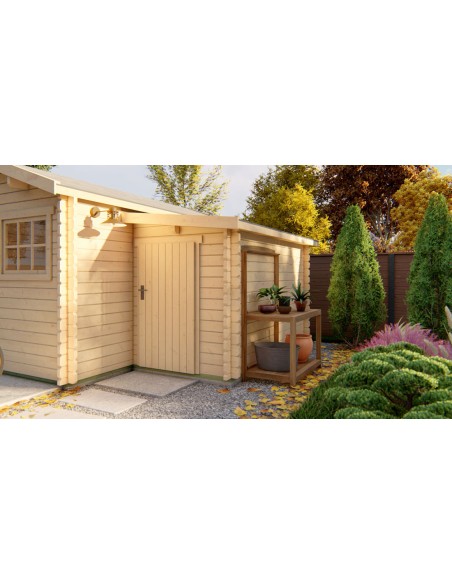 Grote aanbouw voor tuinhuisjes