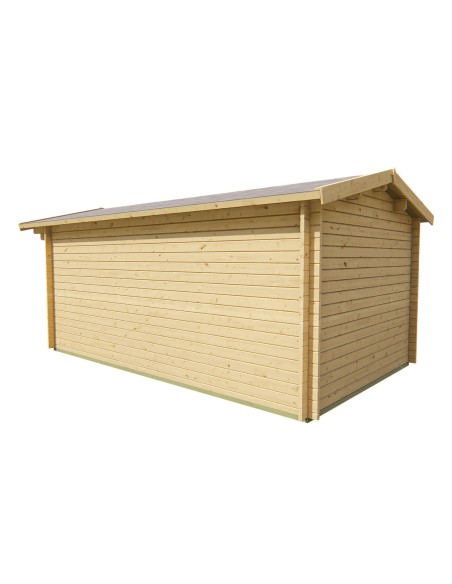Tuinhuisje met dubbele glazen deur en zijraam 300 x 500 cm - 40 mm - ±13 m2