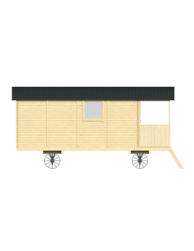 Roulotte en bois a vendre