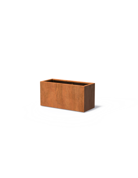 Bac à fleurs en acier Corten rectangulaire