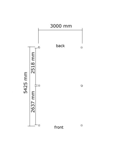 Carport voor auto 3x5,4 meter