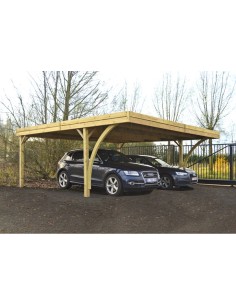 Carport à toit plat pour 2 voitures 6x5,5 mètres 2