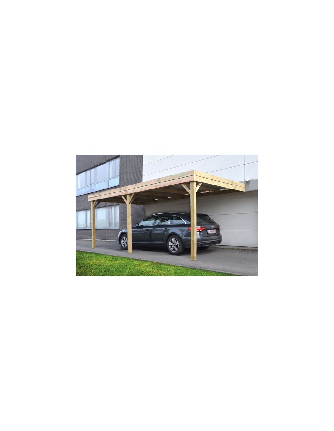 Carport Tegen Gevel Met Plat Dak 3x5 8 Meter