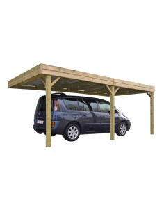 Carport tegen gevel met plat dak 3x5,8 meter 2