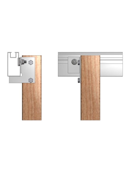 Equerre de raccord pour lambourde en aluminium