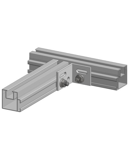 Equerre de raccord pour lambourde en aluminium