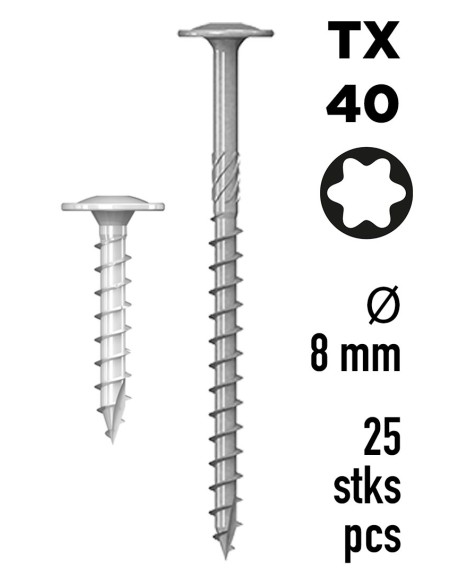 HBS constructieschroeven - 8 mm HBS constructieschroeven - 8 mm