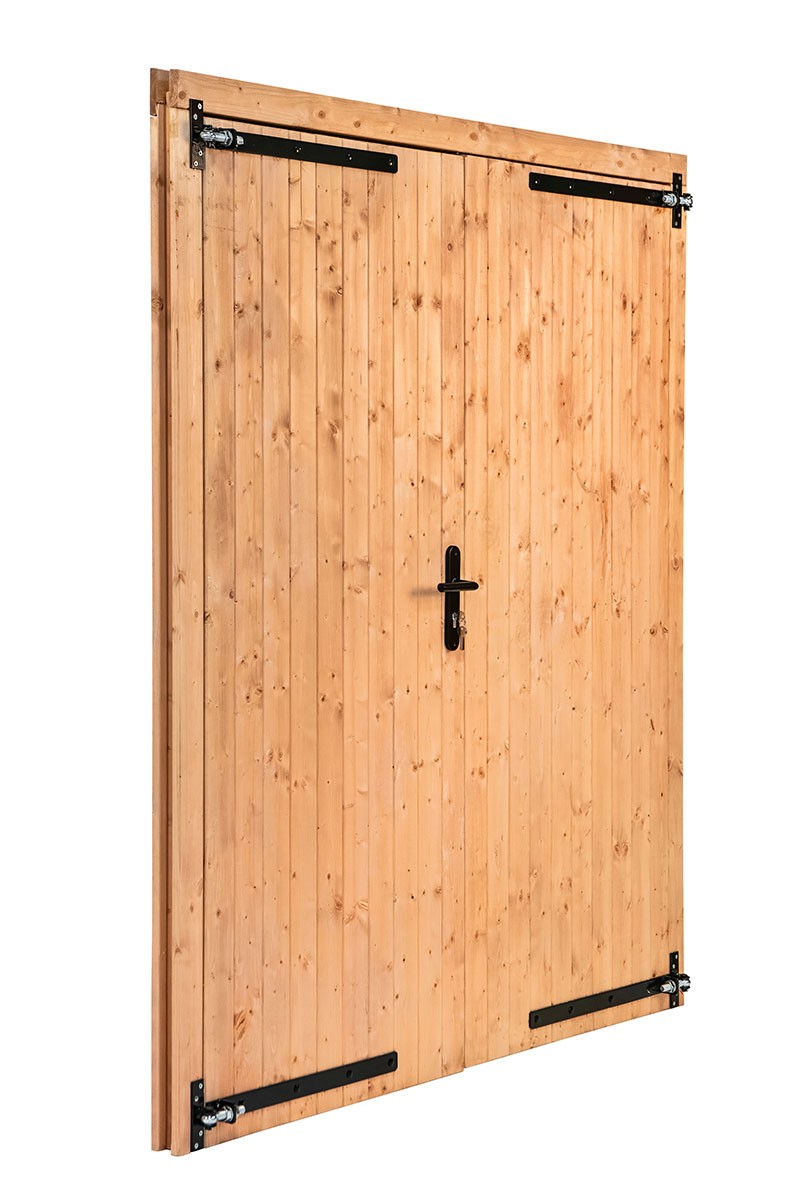 Double porte pour abri de jardin