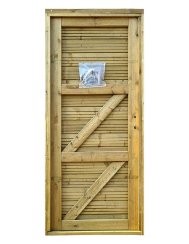 Porte abri de jardin avec cadre