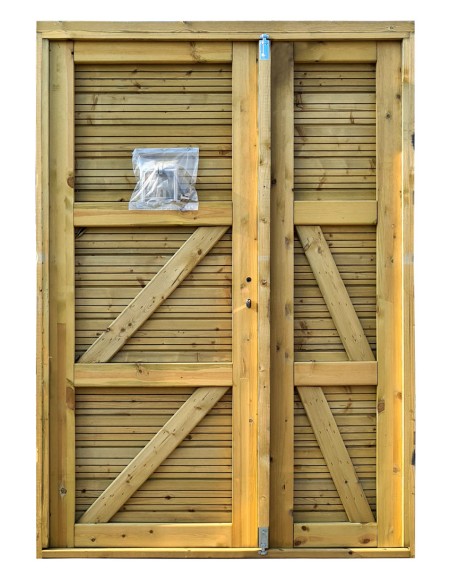 Porte abri de jardin avec cadre et paroi de côté