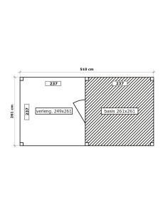 Abris de jardin + véranda CUBO 2