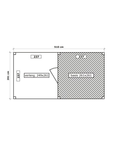 Abris de jardin + véranda CUBO