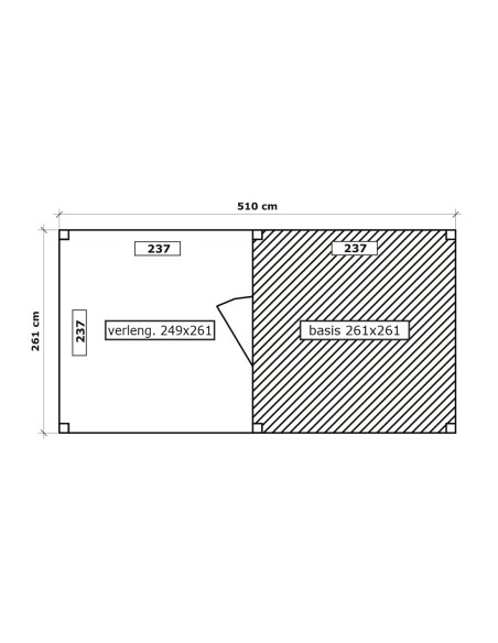Tuinhuisjes + veranda CUBO