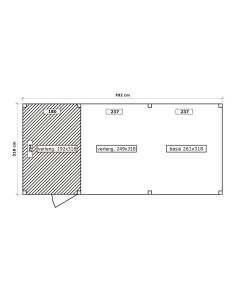Houten carport voor auto met extra ruimte 702 x 318 cm 2