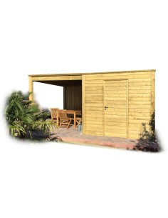 Abris de rangement + auvent - 510 x 261 cm