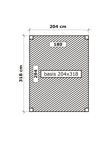 Kleine schuur met plat dak