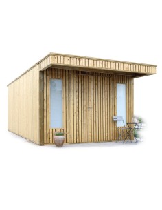 Houten tuinhuis 318 x 624 cm