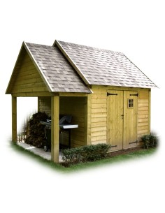 Tuinhuisje Cottage 3 x 3 m + aanbouw 1,045 x 3 m