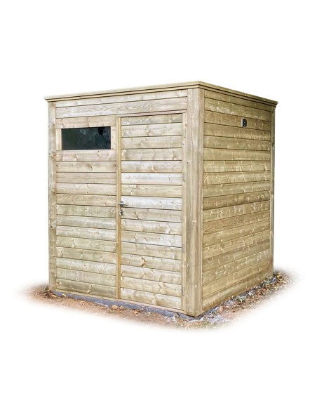 Abri de jardin carré 204 x 204 cm