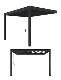 Tonnelle murale en aluminium 400 x 300 cm