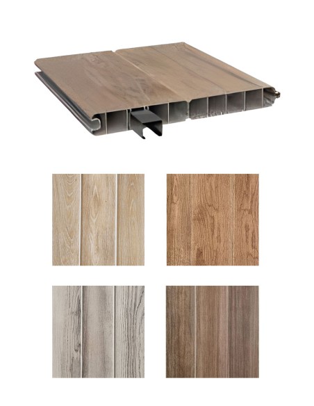 Palissade en PVC Duofuse a lattes verticales