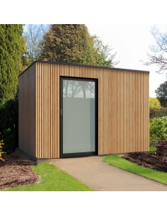 Klein tuinhuisje van gecoëxtrudeerd composiethout