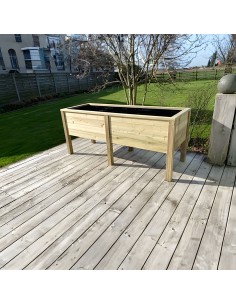 Grand bac à fleurs surélevé