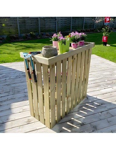 Table pliable de travail au jardin