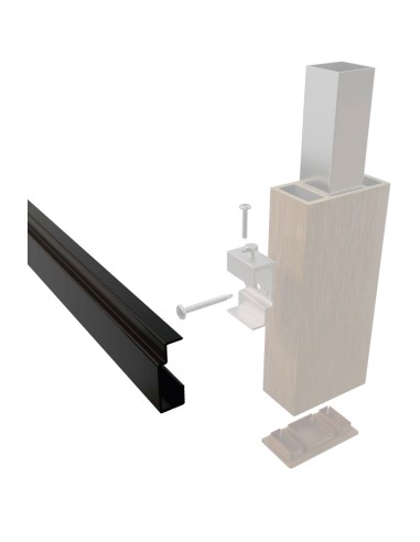 Rail en aluminium pour brise soleil