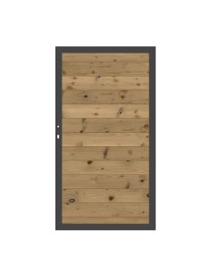 Thermowood houten deur met aluminium afwerkingen 2