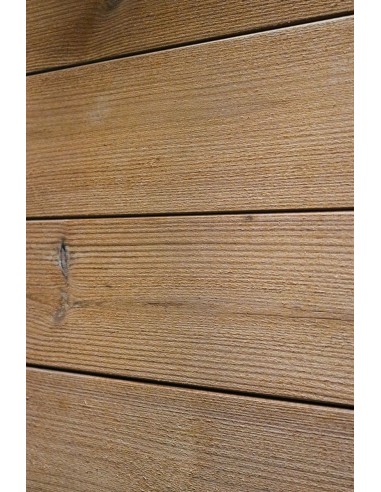 Porte en bois thermowood avec finitions en aluminium