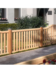 Clôture de jardin en bois exotique 2