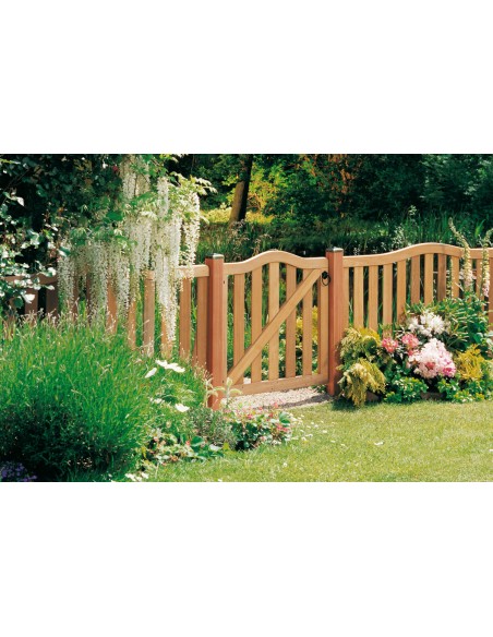 Portillon de jardin en bois exotique