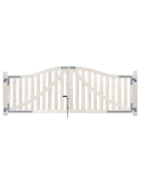 Ferrures pour portail de jardin en bois exotique