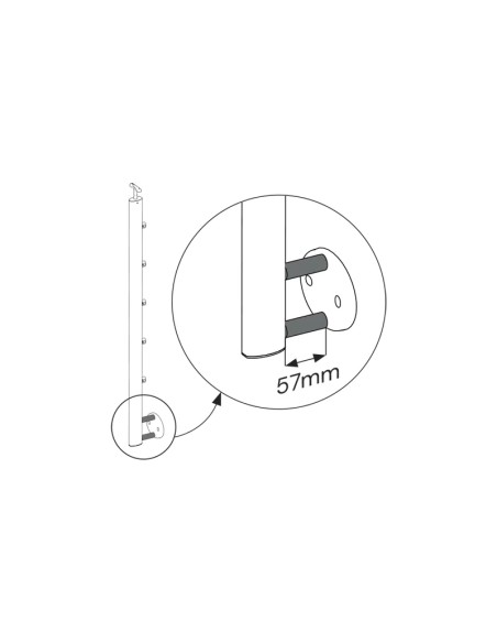 Entretoise d'écartement (2 pc.)