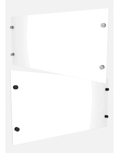 Verre synthétique pour balustrade de terrasse + 4 supports