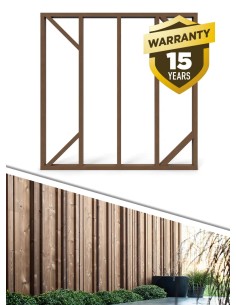 Houten kader voor tuinmuur