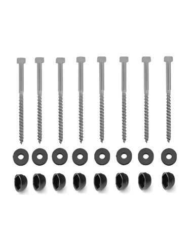 Paalverbinder hoek 9-12cm zwart