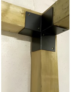 Paalverbinder hoek 9-12cm zwart 2