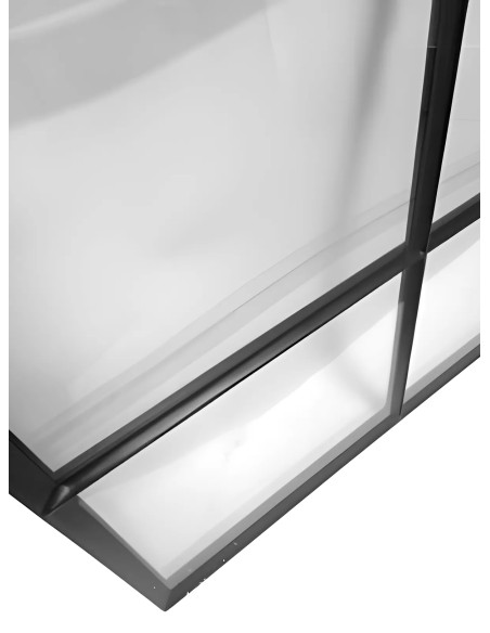 Fenêtre en acier galvanisé noir - 100x120 cm