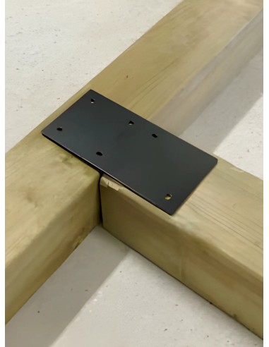 Paalverbinder T 9-12cm zwart