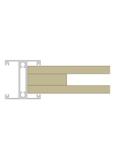 Zwart Geleufde Aluminium Paal - Groef van 52mm 2