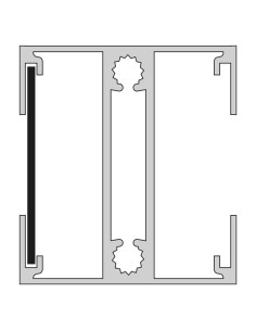 Zwarte Aluminium Afwerklat voor Gegroefde Palen van 28 en 52 mm