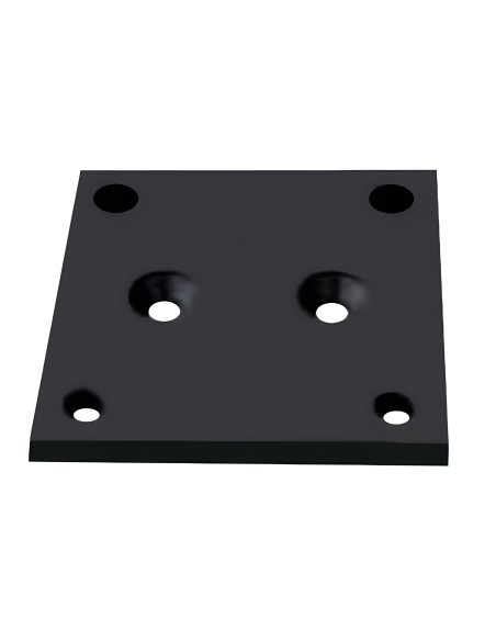 Support pour poteau à poser en aluminium rainuré de 28 et 52 mm