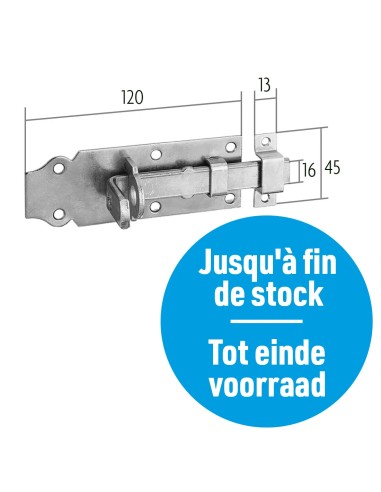 Sluitgrendel met brede handgreep