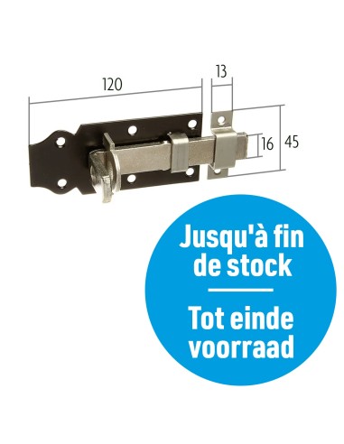 Hangslotslot met grote zwarte handgreep