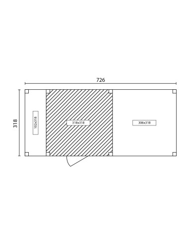 Abri de jardin Cubo à persiennes