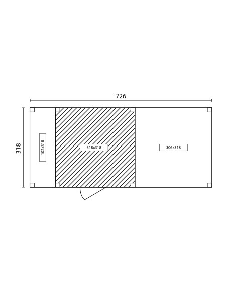 Abri de jardin Cubo à persiennes