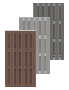 Composietdeur WPC | Verzinkt stalen kader, 98 cm