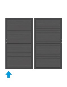 Porte de jardin en bois composite WPC 98 x 180 cm | Otiva 2